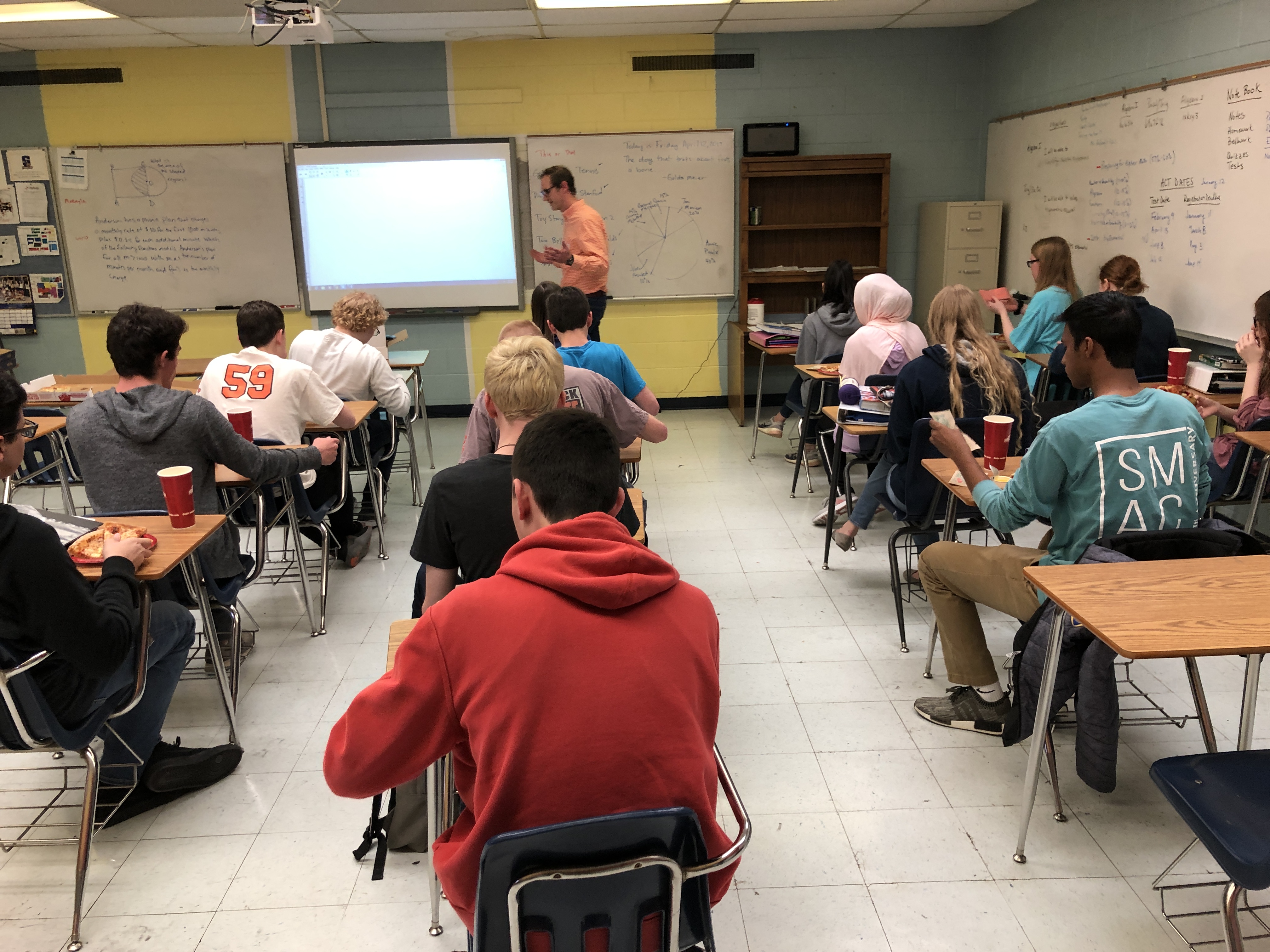 Dr. Neil Hoffman teaches during Stillwater High School Math Seminar.